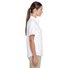 Harriton Women's White Paradise Short-Sleeve Performance Shirt