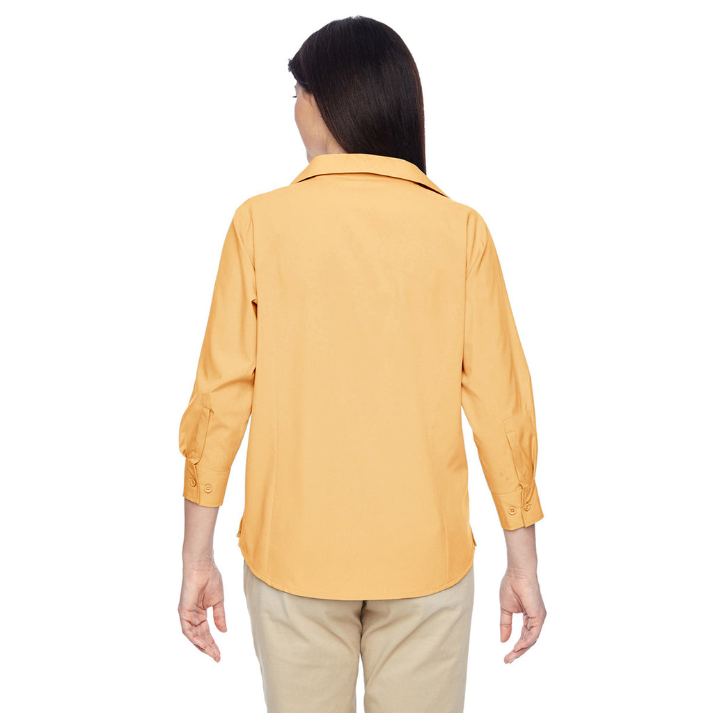 Harriton Women's Pineapple Paradise 3/4-Sleeve Performance Shirt