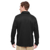 Harriton Men's Black Task Performance Fleece Quarter-Zip Jacket