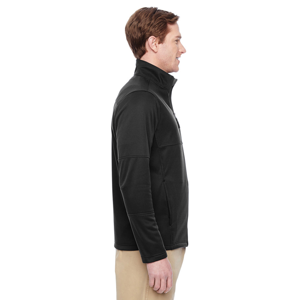 Harriton Men's Black Task Performance Fleece Full-Zip Jacket
