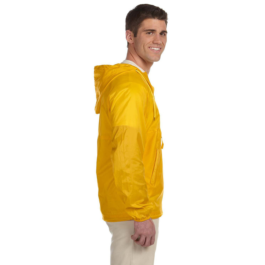 Harriton Men's Sunray Yellow Packable Nylon Jacket