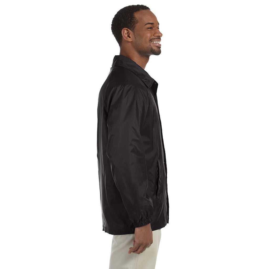 Harriton Men's Black Nylon Staff Jacket