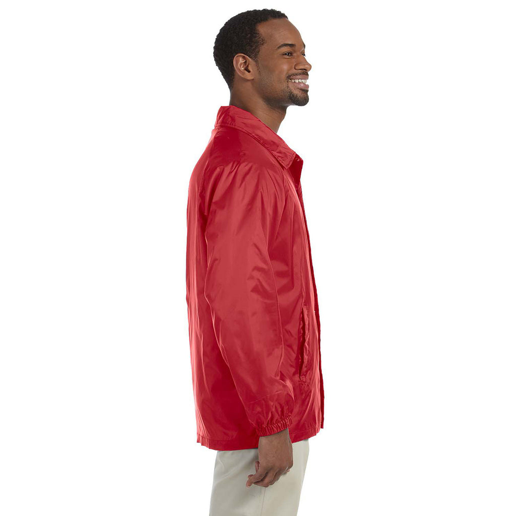 Harriton Men's Red Nylon Staff Jacket