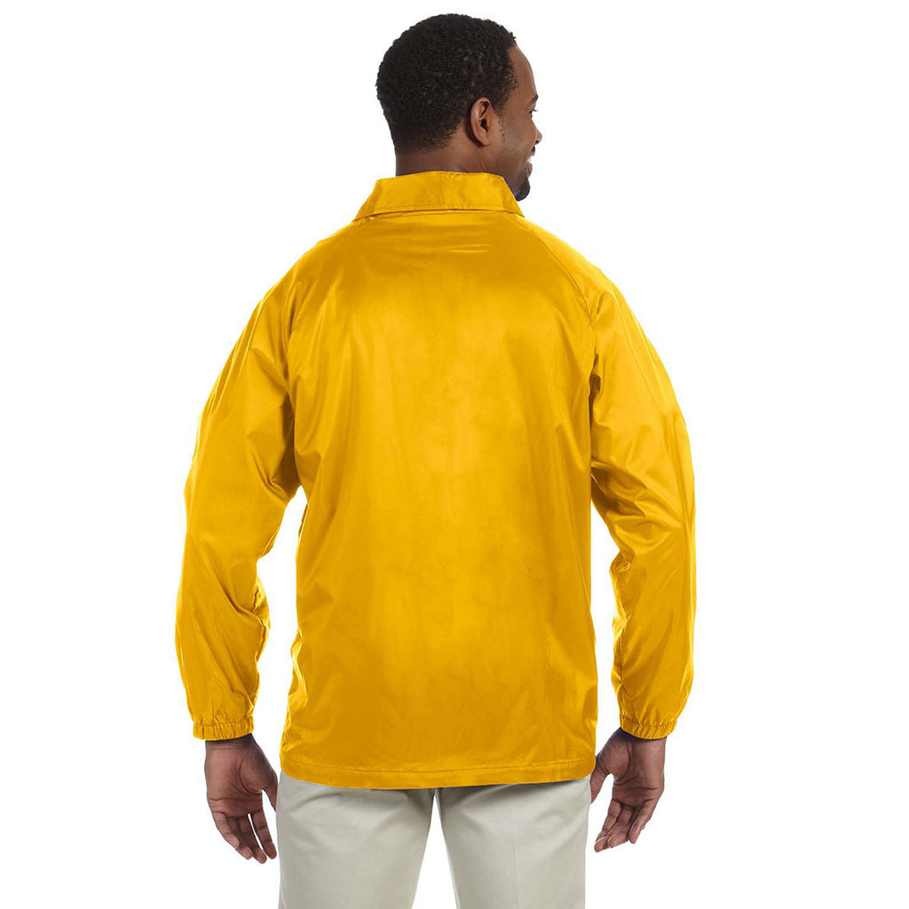 Harriton Men's Sunray Yellow Nylon Staff Jacket