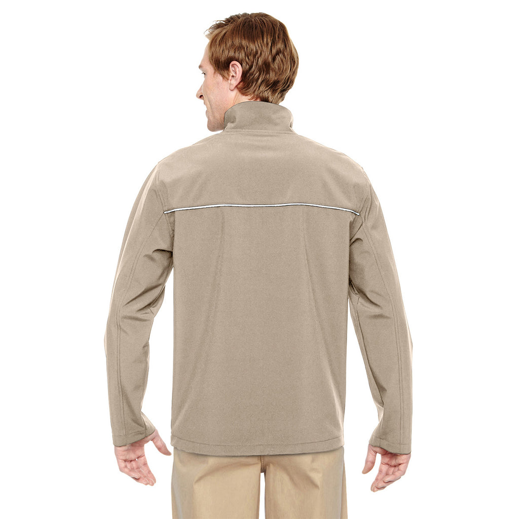 Harriton Men's Khaki Echo Soft Shell Jacket
