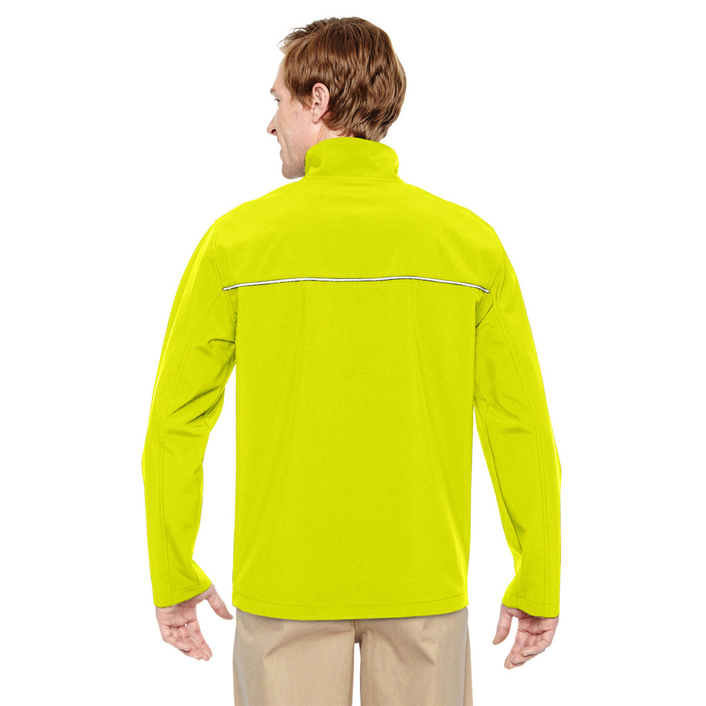 Harriton Men's Safety Yellow Echo Soft Shell Jacket