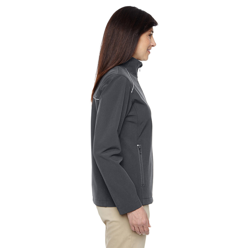 Harriton Women's Dark Charcoal Echo Soft Shell Jacket