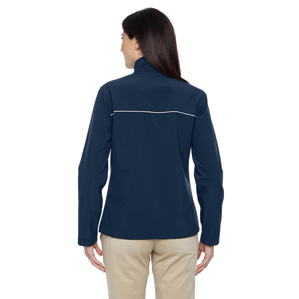 Harriton Women's Dark Navy Echo Soft Shell Jacket