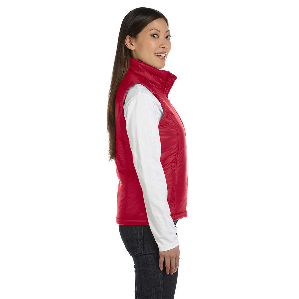 Harriton Women's Red Essential Polyfill Vest