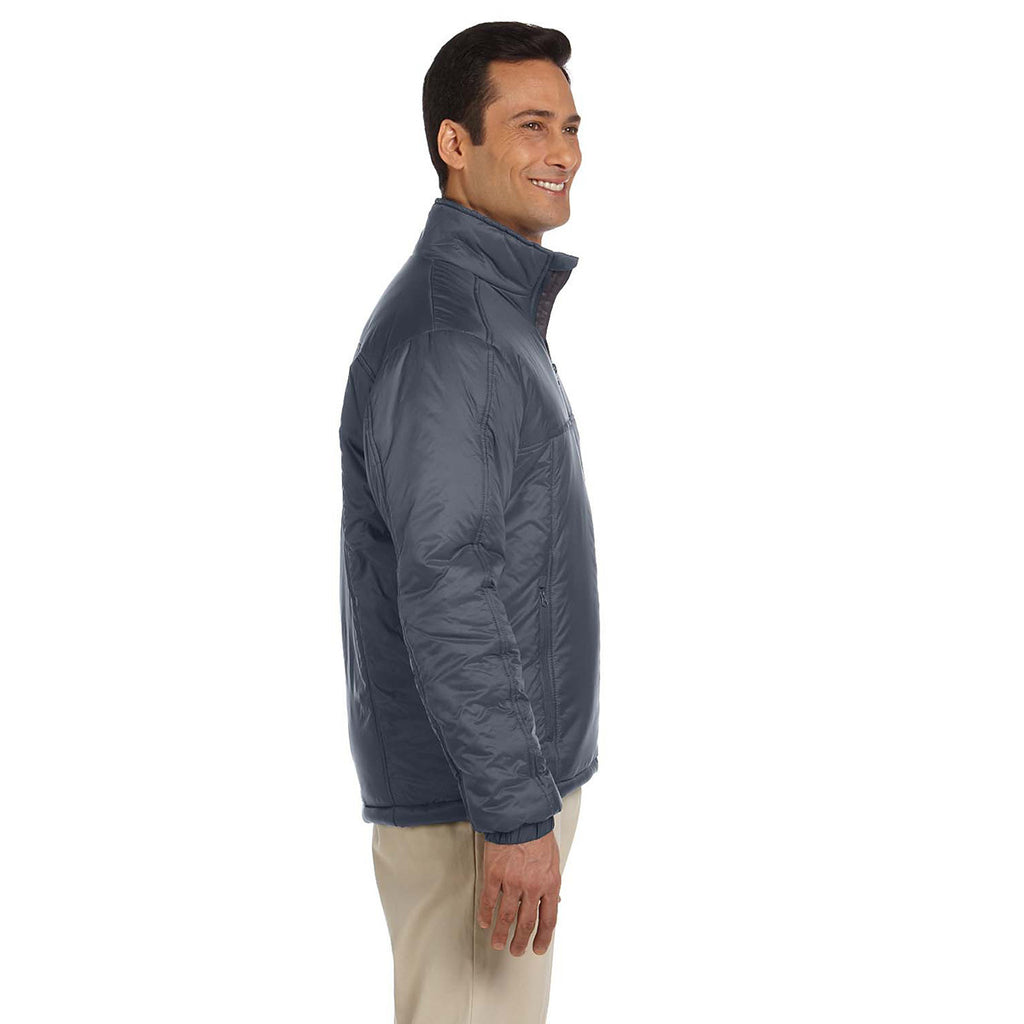 Harriton Men's Graphite Essential Polyfill Jacket