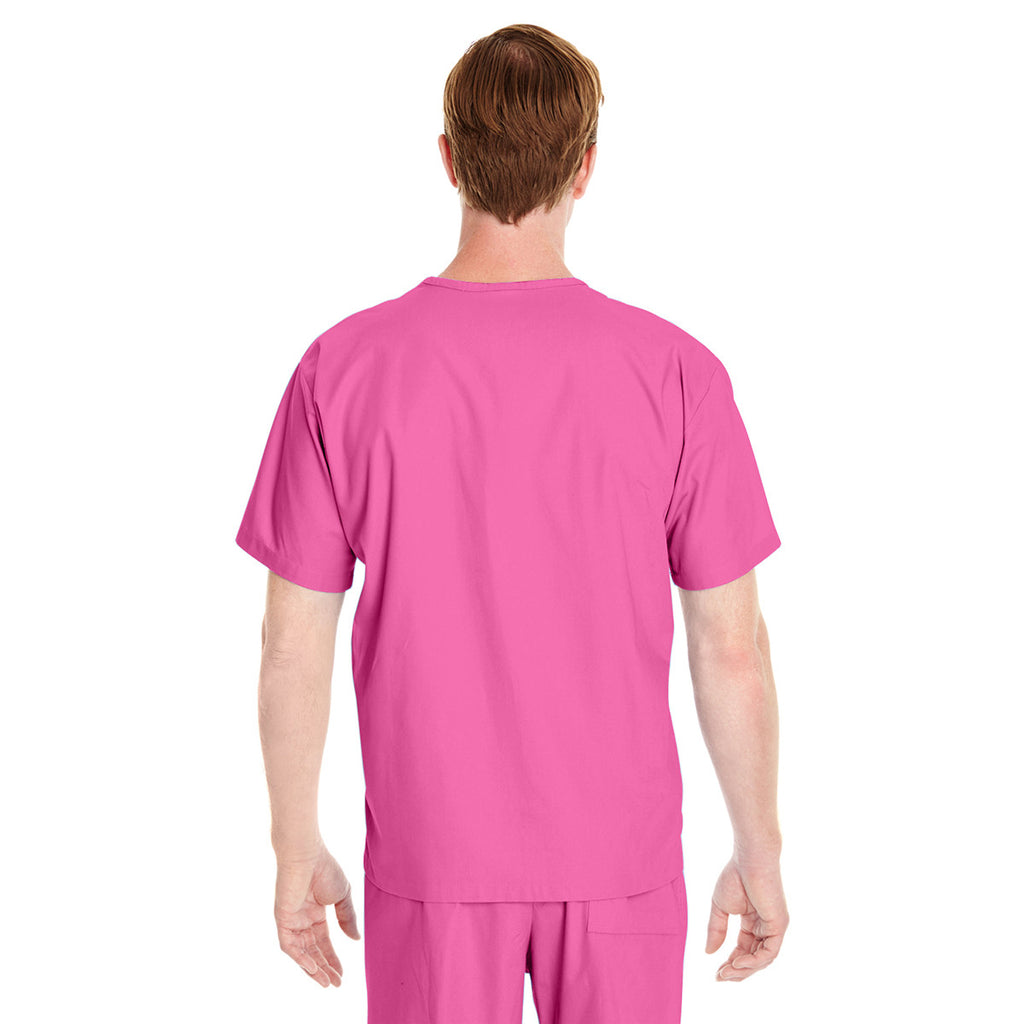 Harriton Men's Charity Pink Restore 4.9 oz. Scrub Top