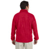 Harriton Men's Red 8 oz. Quarter-Zip Fleece Pullover