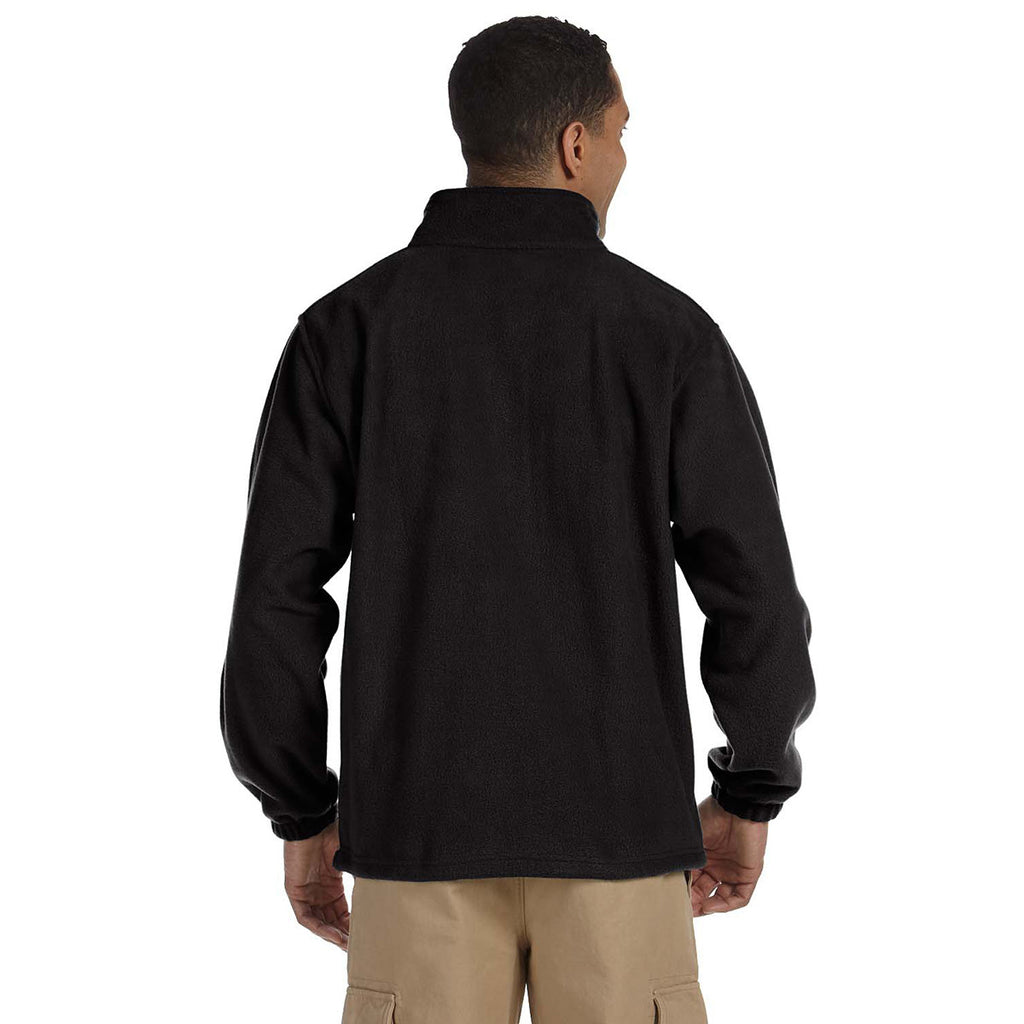 Harriton Men's Black 8 oz. Full-Zip Fleece