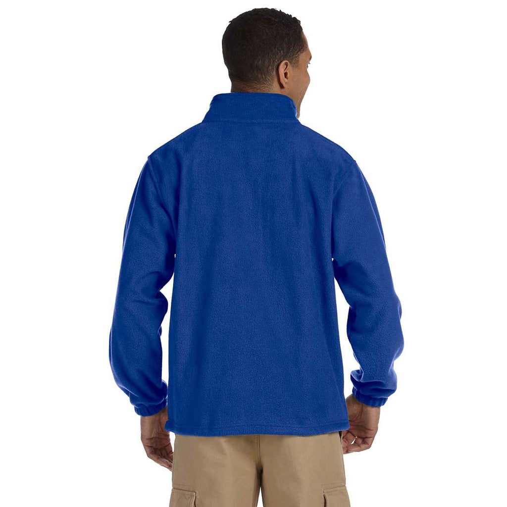 Harriton Men's True Royal 8 oz. Full-Zip Fleece