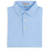 Peter Millar Men's Cottage Blue Solid Stretch Jersey with Sean Self Collar