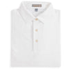 Peter Millar Men's White Solid Stretch Jersey with Sean Self Collar