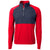 Cutter & Buck Men's Red/Navy Blue Adapt Eco Knit Hybrid Recycled Quarter Zip