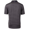 Cutter & Buck Men's Black/Elemental Grey Virtue Eco Pique Micro Stripe Recycled Tall Polo