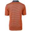 Cutter & Buck Men's College Orange/Navy Blue Virtue Eco Pique Micro Stripe Recycled Tall Polo