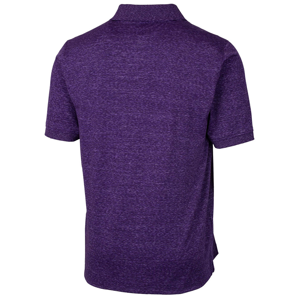 Cutter & Buck Men's Dark College Purple DryTec Advantage Space Dye Polo