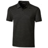 Cutter & Buck Men's Black Forge Polo Pencil Stripe Tailored Fit