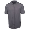 Cutter & Buck Men's Charcoal Reach Oxford Button Front Short Sleeve