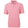 Cutter & Buck Men's Red Virtue Eco Pique Botanical Print Recycled Polo