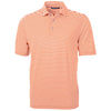 Cutter & Buck Men's College Orange Virtue Eco Pique Stripped Recycled Polo
