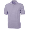 Cutter & Buck Men's College Purple Virtue Eco Pique Stripped Recycled Polo