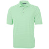 Cutter & Buck Men's Kelly Green Virtue Eco Pique Stripped Recycled Polo