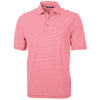 Cutter & Buck Women's Red Virtue Eco Pique Stripped Recycled Polo
