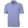Cutter & Buck Men's Tour Blue Virtue Eco Pique Stripped Recycled Polo