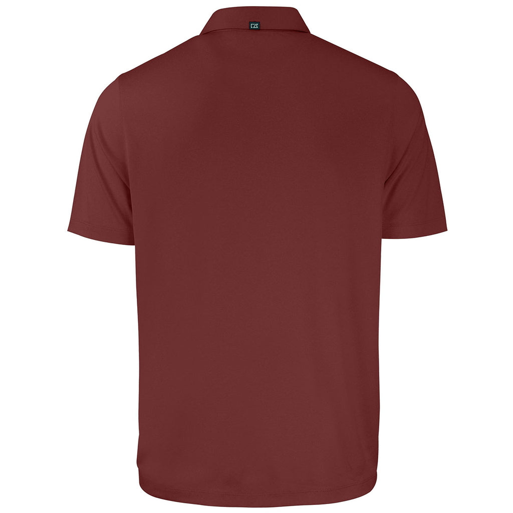 Cutter & Buck Men's Dark Bordeaux Heather Forge Eco Stretch Recycled Polo