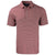 Cutter & Buck Men's Bordeaux/White Forge Eco Double Stripe Stretch Recycled Polo