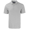 Cutter & Buck Men's Polished/White Forge Eco Double Stripe Stretch Recycled Polo