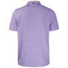 Cutter & Buck Men's College Purple Heather Forge Eco Heather Stripe Stretch Recycled Polo