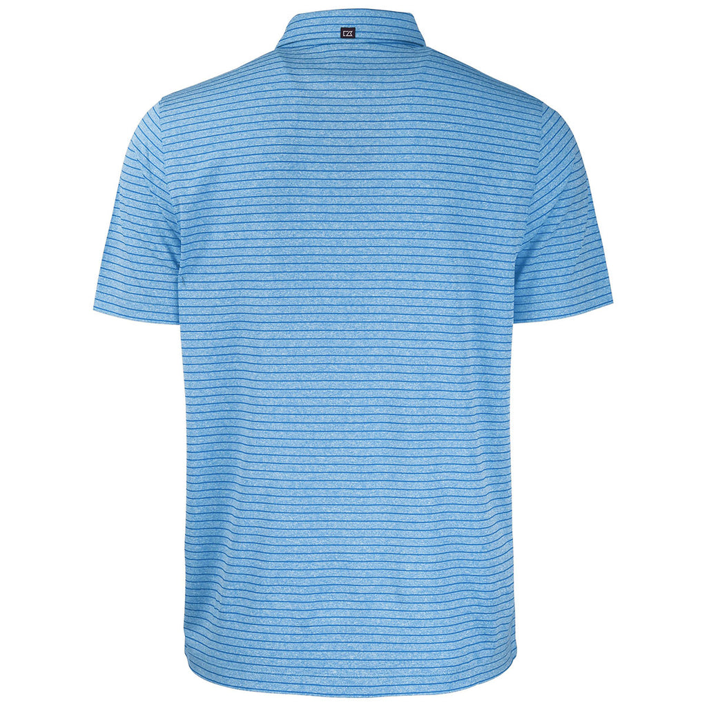 Cutter & Buck Men's Digital Heather Forge Eco Heather Stripe Stretch Recycled Polo