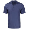 Cutter & Buck Men's Navy Blue Pike Eco Tonal Geo Print Stretch Recycled Polo