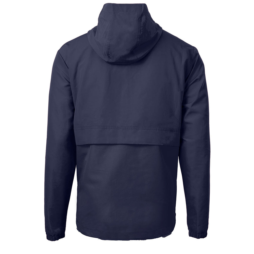 Cutter & Buck Men's Navy Blue Charter Eco Recycled Anorak Jacket