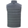 Cutter & Buck Men's Elemental Grey Evoke Hybrid Eco Softshell Recycled Full Zip Vest