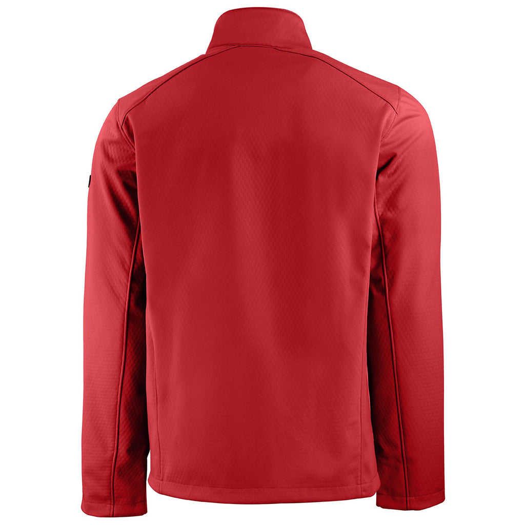 Cutter & Buck Men's Cardinal Red Evoke Eco Softshell Recycled Full Zip Jacket