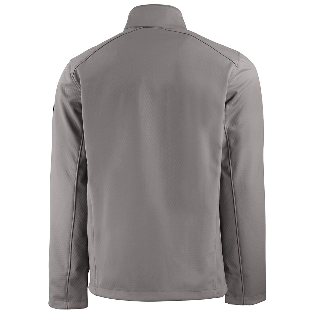 Cutter & Buck Men's Elemental Grey Evoke Eco Softshell Recycled Full Zip Jacket