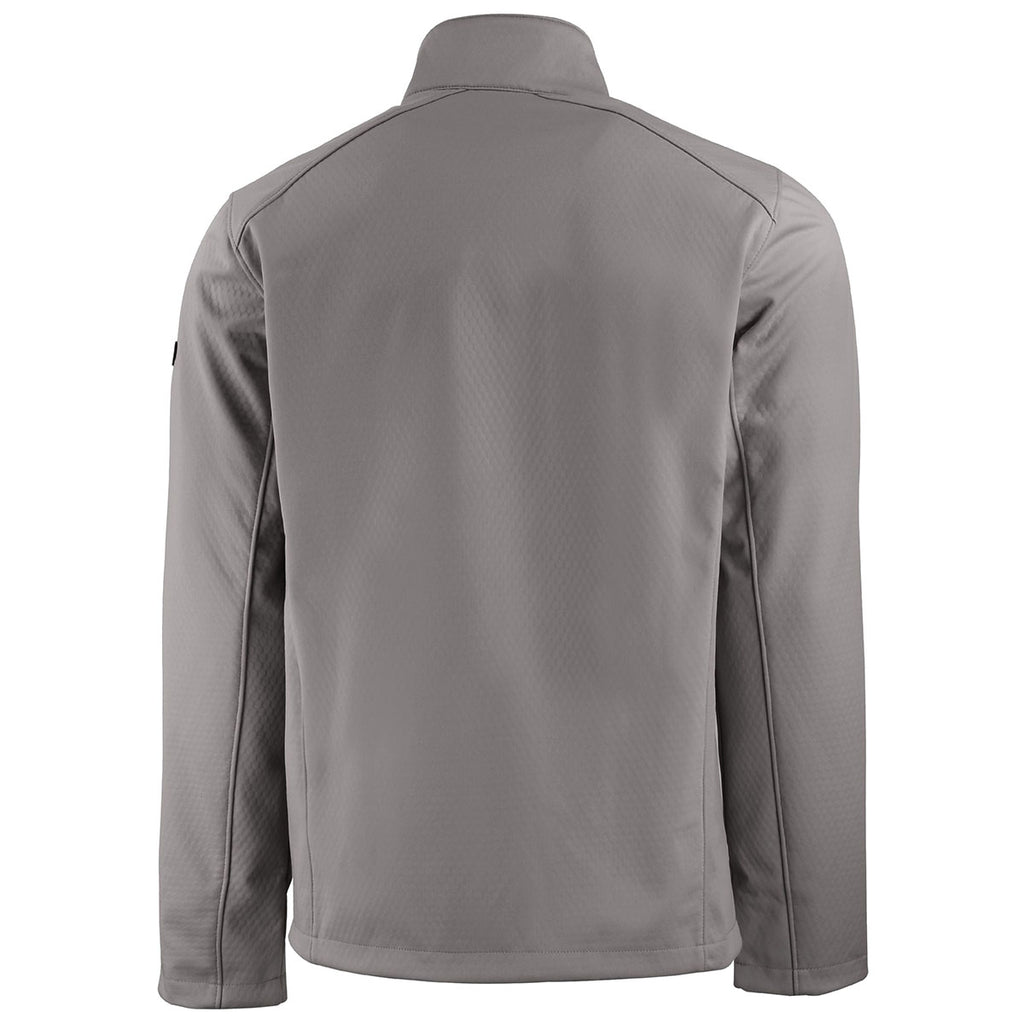Cutter & Buck Men's Elemental Grey Evoke Eco Softshell Recycled Full Zip Jacket