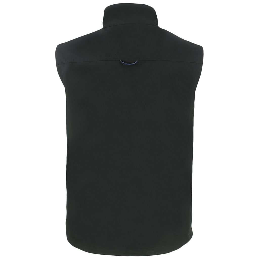 Cutter & Buck Men's Black Charter Eco Recycled Full-Zip Vest