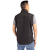 Cutter & Buck Men's Black Charter Eco Recycled Full-Zip Vest