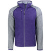 Cutter & Buck Men's College Purple Heather/Polished Heather Mainsail Full Zip Hooded Jacket