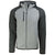 Cutter & Buck Men's Polished Heather/Charcoal Heather Mainsail Full Zip Hooded Jacket