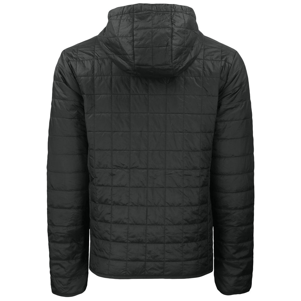 Cutter & Buck Men's Black Rainier Primaloft Eco Full Zip Hooded Jacket