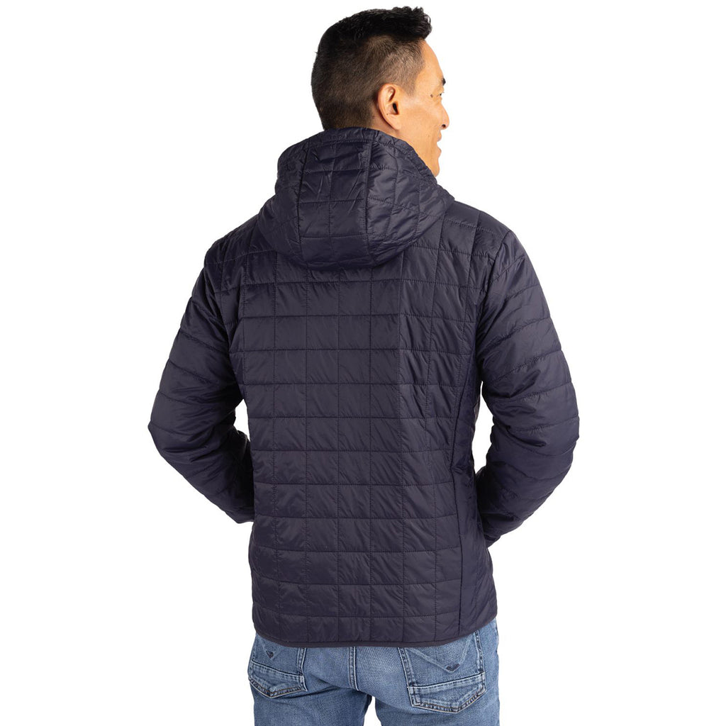Cutter & Buck Men's Dark Navy Rainier Primaloft Eco Full Zip Hooded Jacket