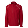 Cutter & Buck Men's Cardinal Red WeatherTec Beacon Half Zip Jacket